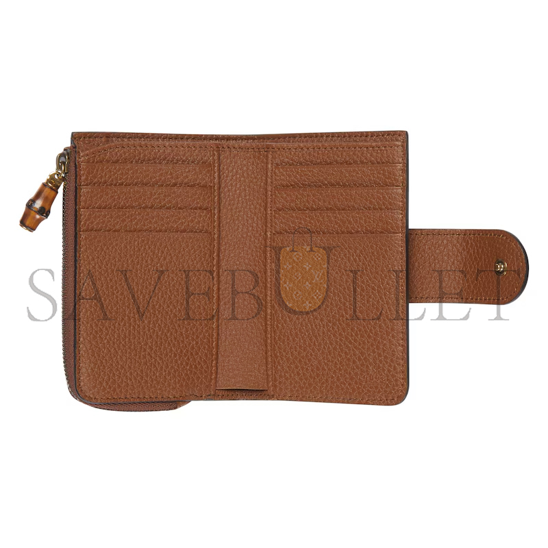 GUCCI MEDIUM DOUBLE G WALLET WITH BAMBOO 739498 (13*8.5*2cm) GUCCI MEDIUM DOUBLE G WALLET WITH BAMBOO 739498 (13*8.5*2cm)